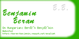 benjamin beran business card